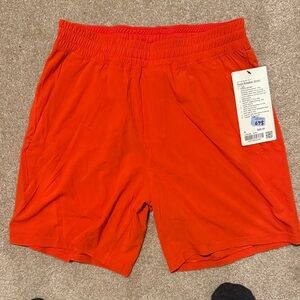Lululemon Athletica Pace Breaker Orange Men's Athletic Shorts 7” Inseam, LL, NWT